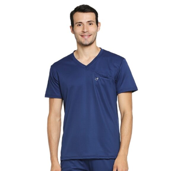 Smart Scrub Tops- Navy Blue